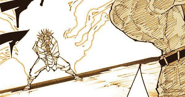 Hajime memancarkan listrik ( Dok. Shueisha / Jujutsu Kaisen )