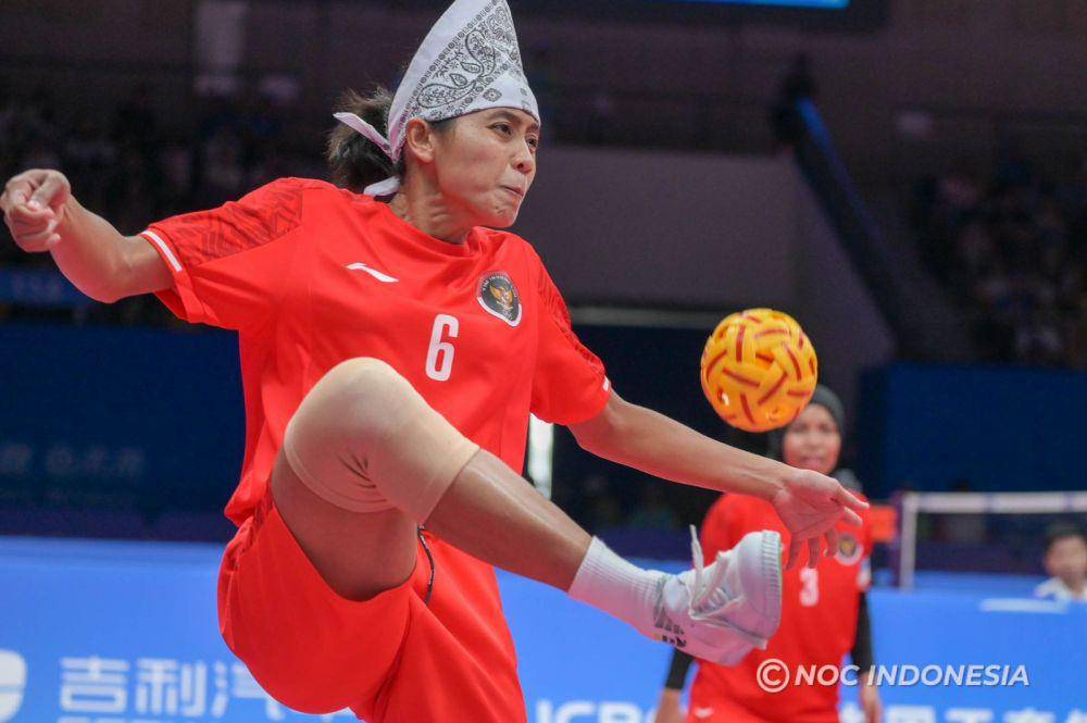 Tim sepak takraw putri Indonesia di Asian Games 2022 Hangzhou (dok. NOC Indonesia/Hendri K Rahman)