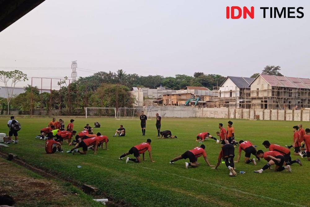 Suasana latihan Persija Jakarta pada Rabu (4/10/2023). (IDN Times/Sandy Firdaus)