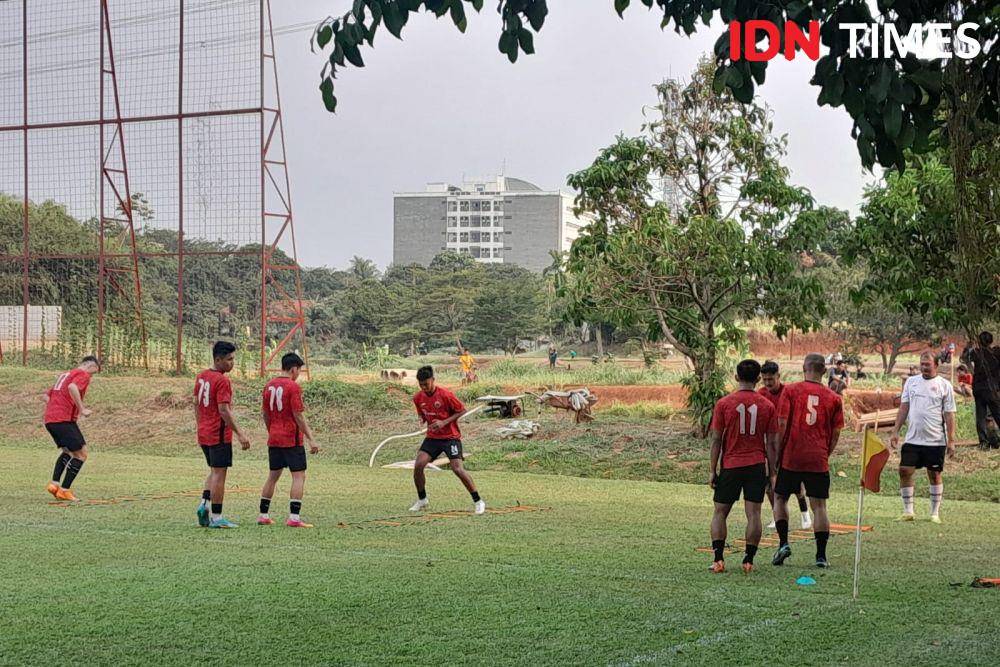 Suasana latihan Persija Jakarta pada Rabu (4/10/2023). (IDN Times/Sandy Firdaus)