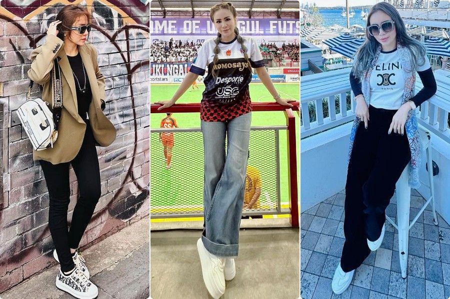 7 Padu Padan Outfit dengan Sneakers ala Momo ex Geisha, Kasual Sporty
