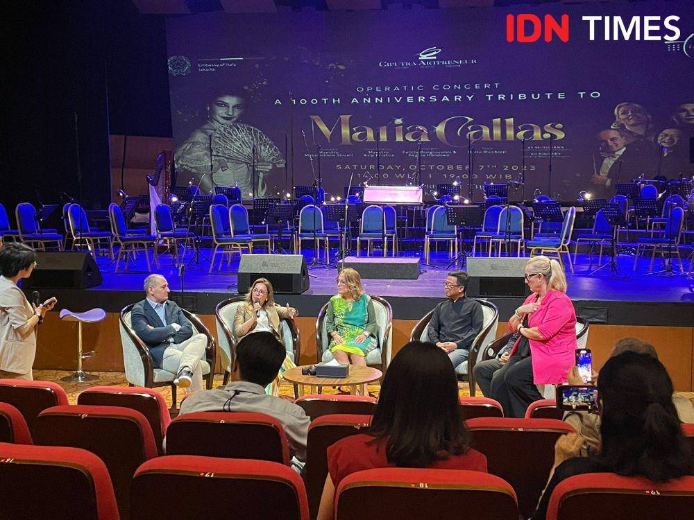 Media gathering konser opera A 100th Anniversary Tribute to Maria Callas (IDN Times/Erfah Nanda)