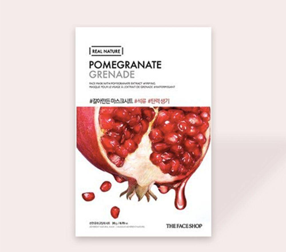 The Face Shop Real Nature Masker Wajah Pomegranate (thefaceshop.eraspace.com)