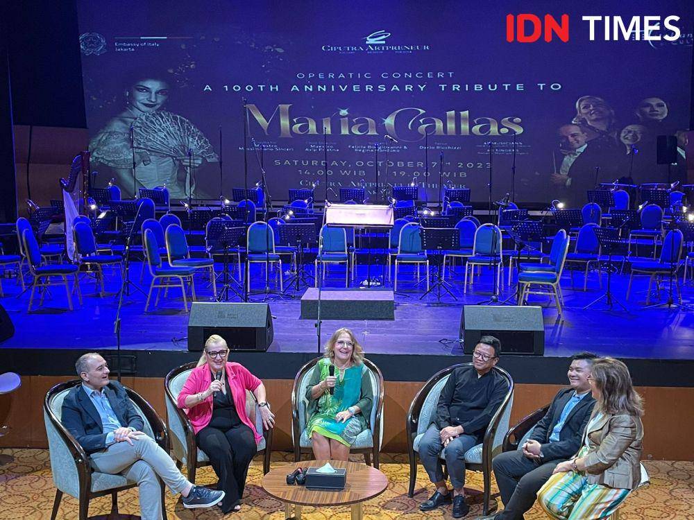 Media gathering konser opera A 100th Anniversary Tribute to Maria Callas (IDN Times/Erfah Nanda)