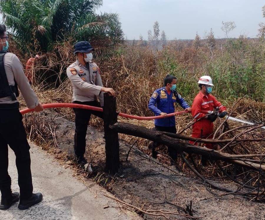 Pertamina Group berkolaborasi bersama berbagai pihak untuk membantu menanggulangi bencana kebakaran hutan dan lahan (karhutla) di wilayah Sumatra Selatan. (dok. Pertamina)