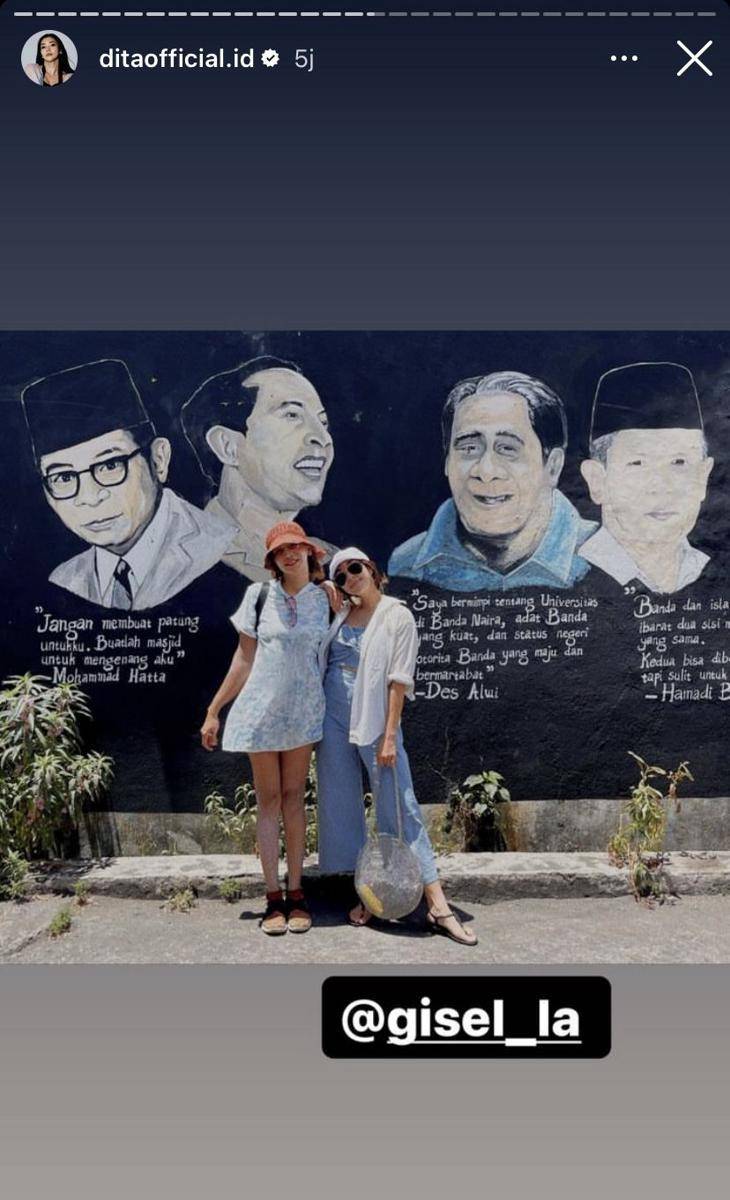 potret Gisel liburan ke Banda Neira (Instagram.com/ditaofficial.id)