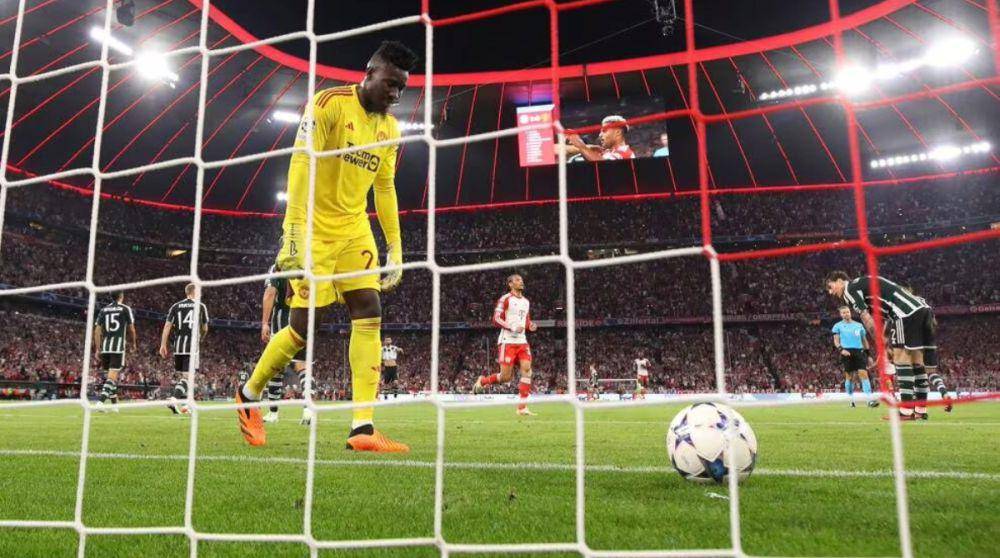 Andre Onana dalam laga Bayern Munich vs Manchester United, Kamis (21/9/2023). (uefa.com)