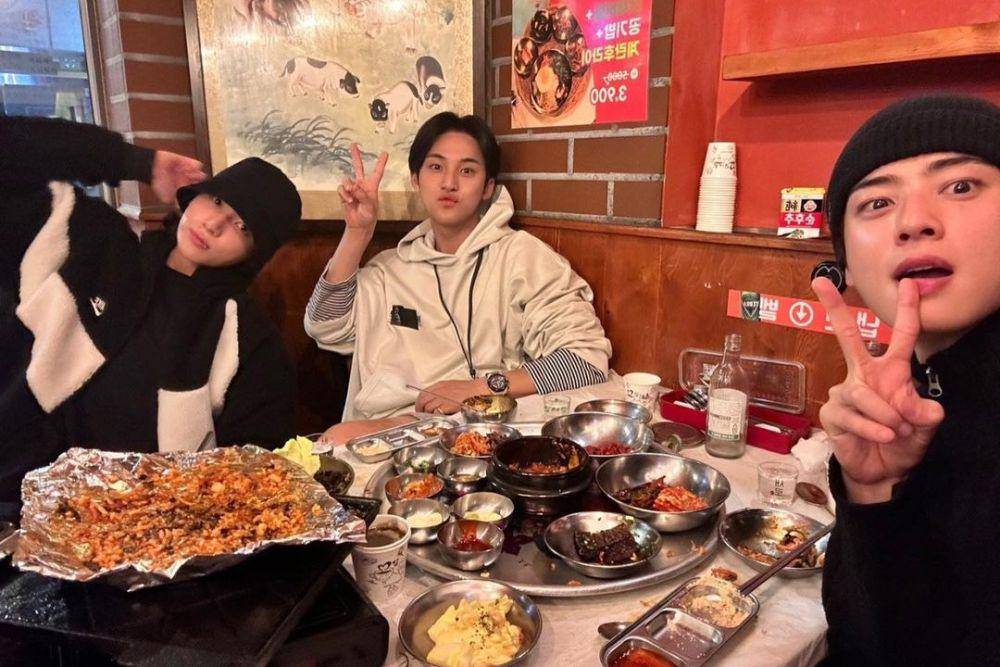 Jungkook BTS, Mingyu SEVENTEEN, Cha Eunwoo ASTRO (instagram.com/min9yu_k)