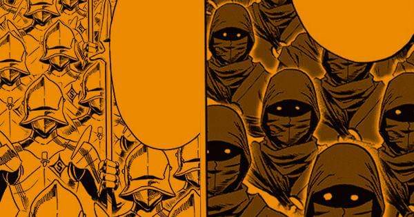 Saints dan Deathbone, dua pihak yang bertikai dalam kebangkitan Lord Cruel Dragon ( Dok. tonarioyj.jp/One Punch Man )