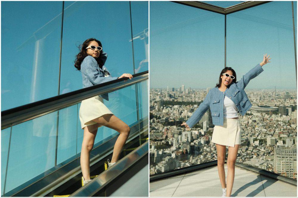 10 Potret Azizah Salsha ke Shibuya Sky, Gayanya Stunning!