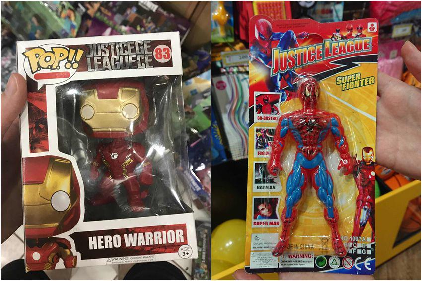 10 Objek dan Mainan KW Justice League, Kok Ada Iron Man?