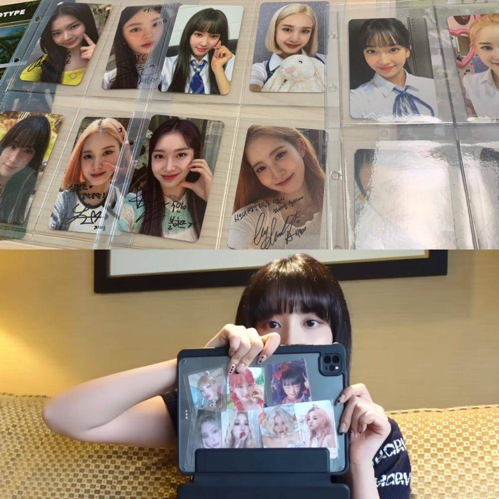 Yoon STAYC dengan koleksi photocard-nya (twitter.com/staycfancafe | youtube.com/@STAYC)