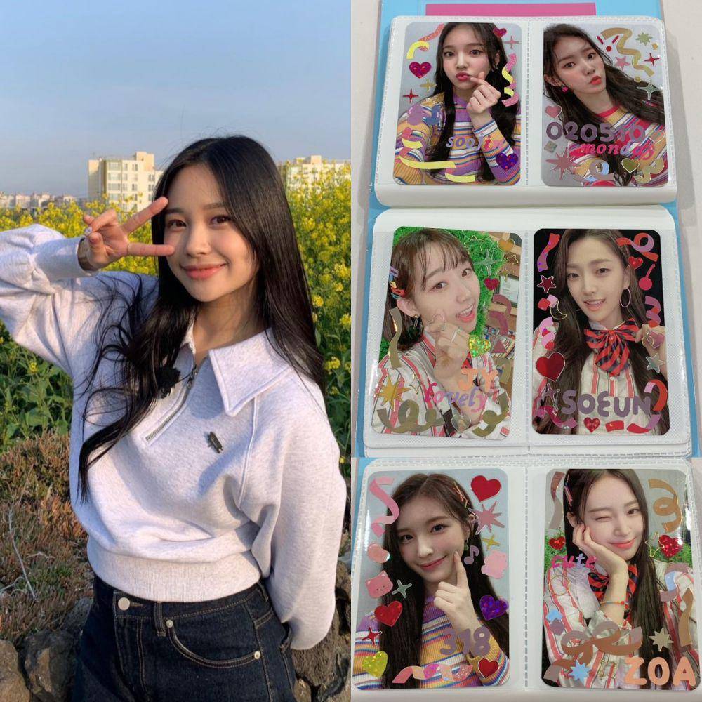 Jihan Weeekly dengan koleksi photocard-nya (instagram.com/_weeekly | twitter.com/_weeekly)