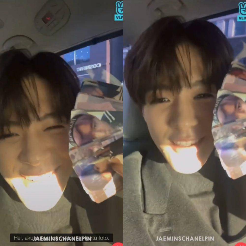 Jeno NCT dengan koleksi photocard-nya (tiktok.com/@jaeminschanelpin)