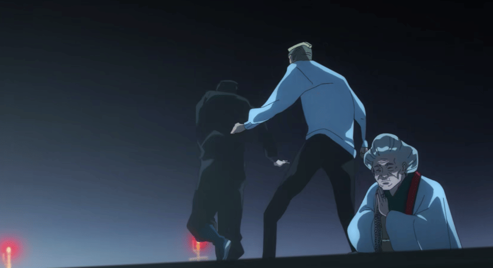 Takuma melawan Ogami dan cucunya (dok. MAPPA/ Jujutsu Kaisen Season 2)