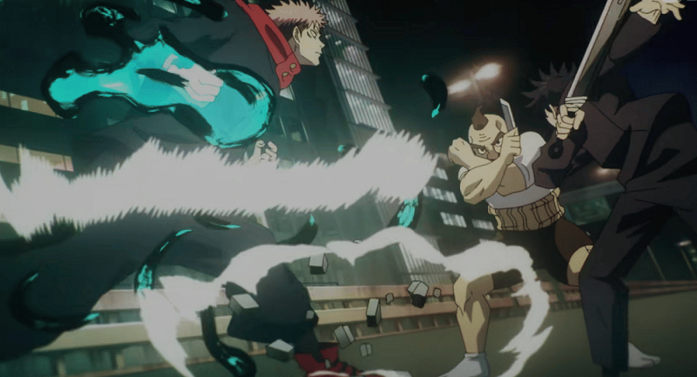 Yuji dan Megumi mengalahkan Awasaka (dok. MAPPA/ Jujutsu Kaisen Season 2)