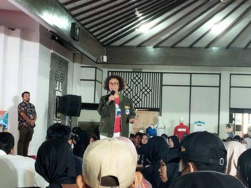 Celerina Tjandra Judisari di ANIMART Indonesia 2023. (Duniaku.com/Fahrul Nurullah)