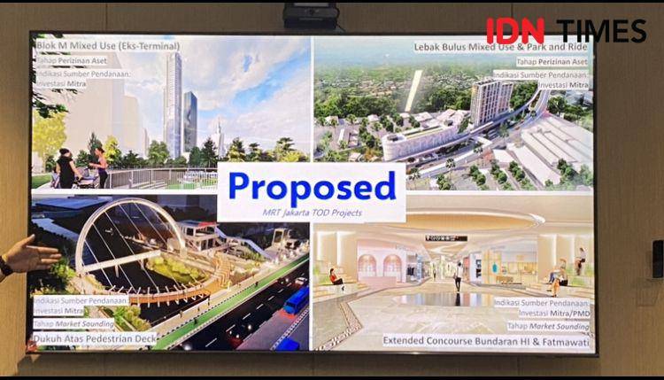 Rencana pengembangan TOD di kawasan Stasiun MRT Jakarta. (IDN Times/Amir Faisol)