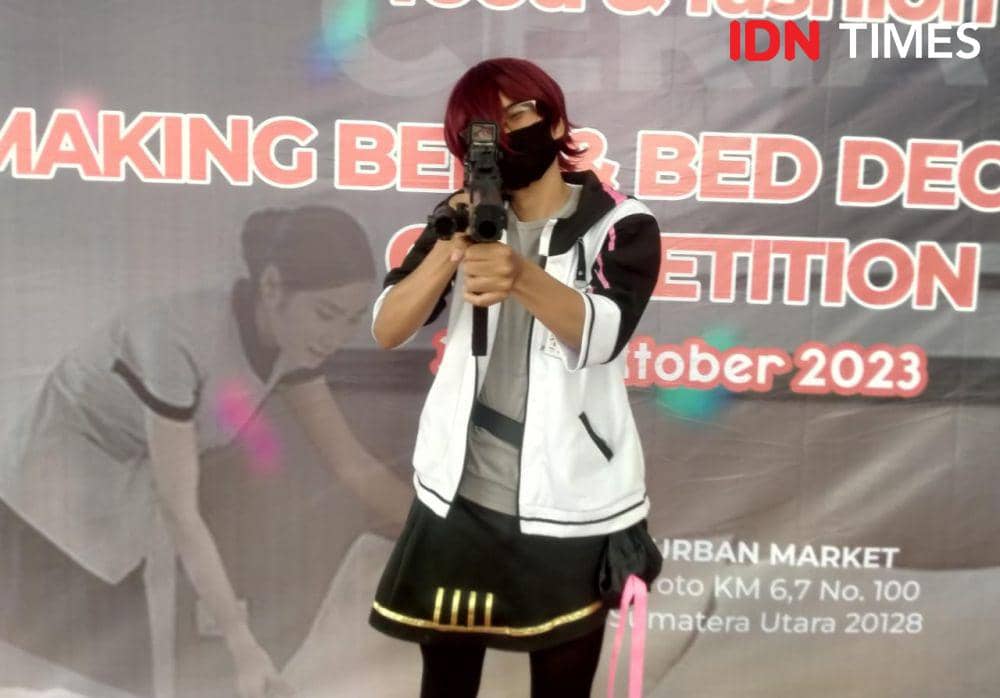 Del Piero, cosplayer yang memerankan karakter Exusiai (IDN Times/Eko Agus Herianto)