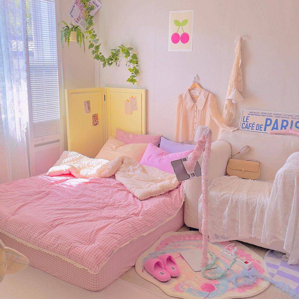 ide kamar nuansa pastel (instagram.com/oo_0vv)