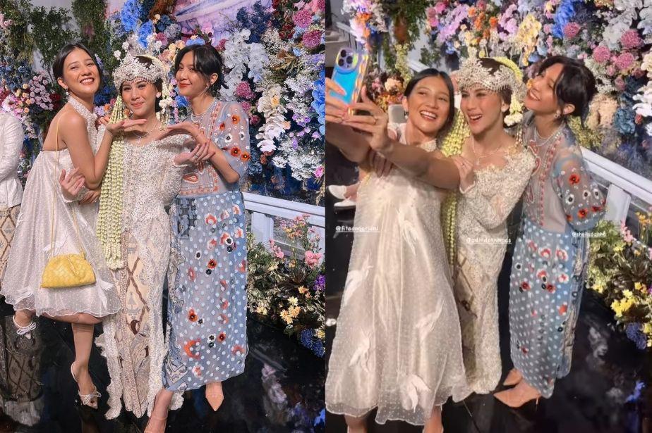 7 Momen Sheila Dara dan Fita Anggraini Saksikan Akad Adinda Thomas