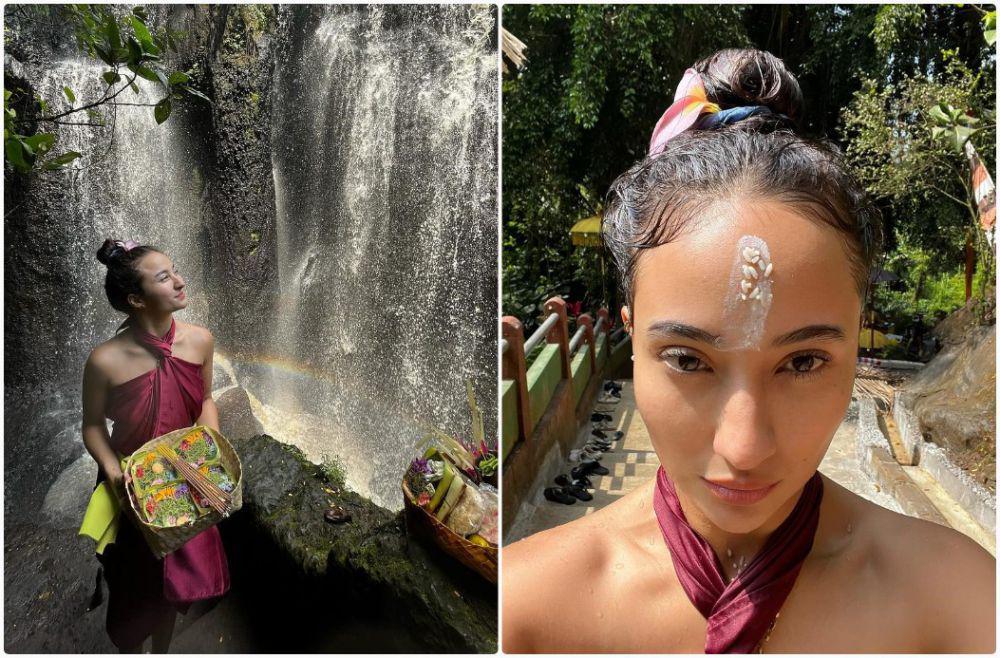 7 Potret Naomi Zaskia Jalani Melukat di Bali, Damai!