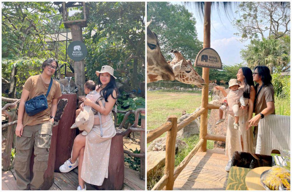 10 Potret Liburan Keluarga Dea Ananda ke Royal Safari di Bogor
