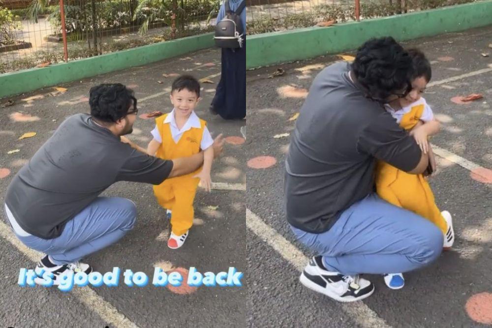 7 Momen Haru Ammar Zoni Jemput Anak di Sekolah Usai Bebas dari Penjara