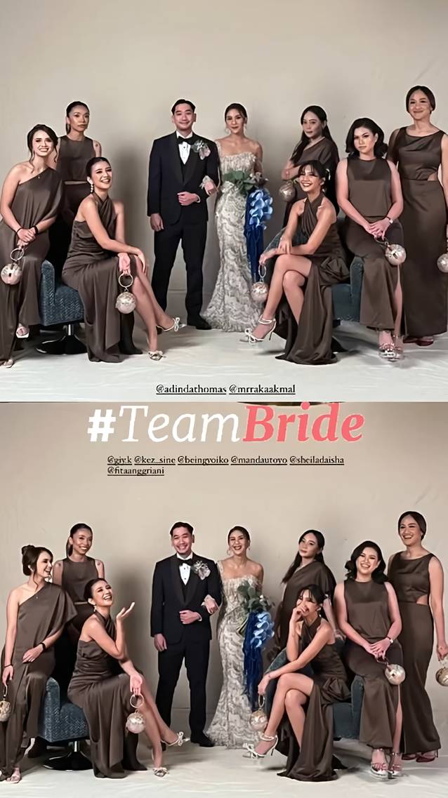 Gaya makeup dan busana resepsi Adinda Thomas (instagram.com/inezwinurtisaa