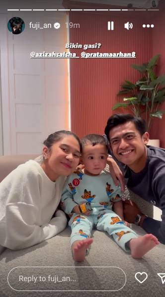 momen Azizah Salsha dan Pratama Arhan bertemu Rayyanza (instagram.com/fuji_an)