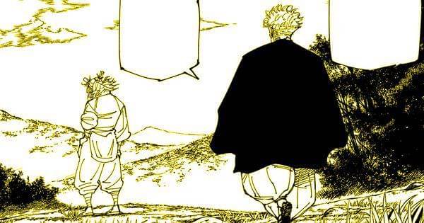 Gojo memukul Mahoraga ( Dok. Shueisha / Jujutsu Kaisen )