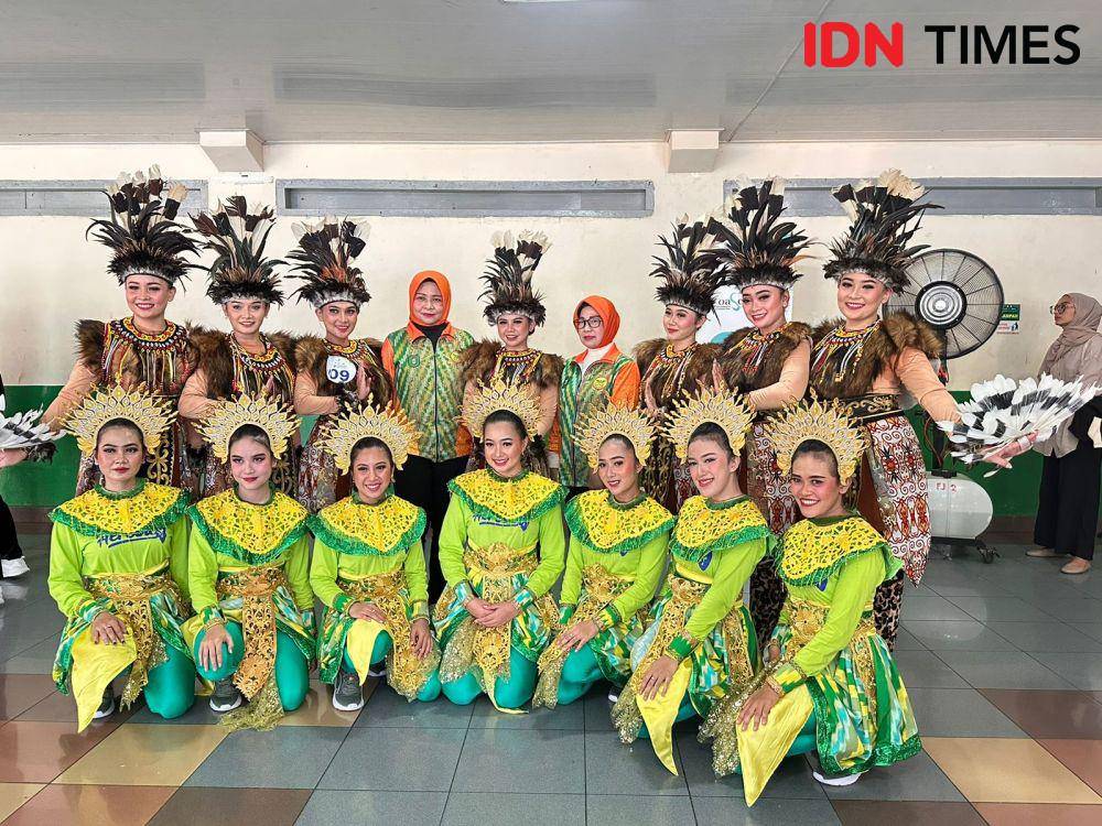 Atlet senam kreasi asal Kalbar bawakan ciri khas kebudayaan. (IDN Times/Teri).