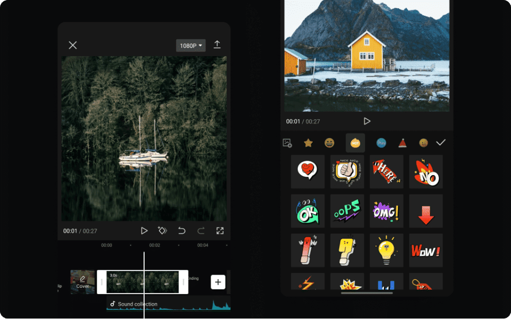 ilustrasi multi-layer editing di CapCut (capcut.com)