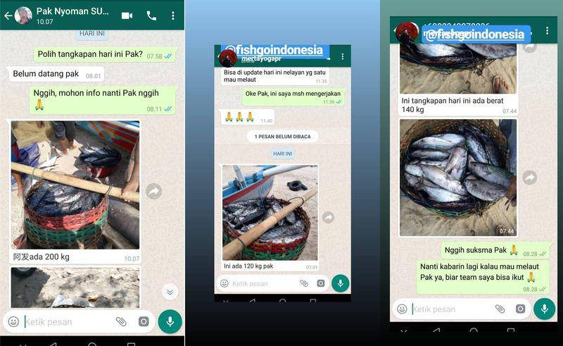 Para nelayan memberi testimoni setelah menggunakan Fish Go. (instagram.com/fishgo.id)
