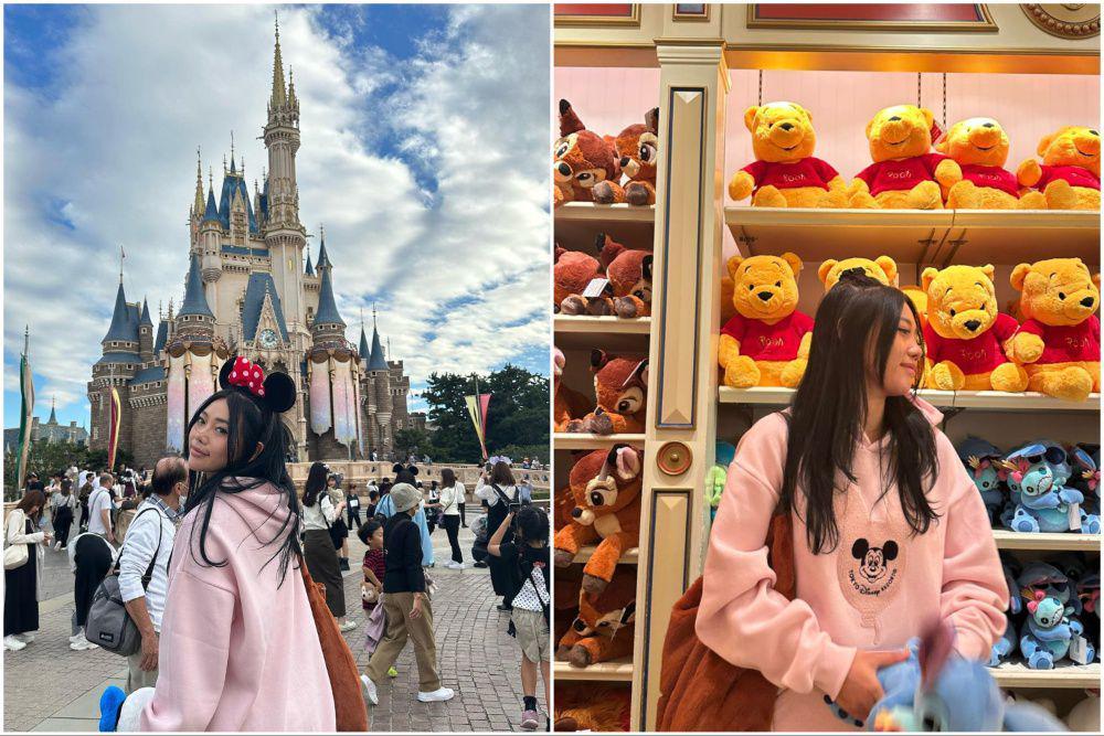 10 Potret Wendy Walters ke Disneyland Jepang, Berburu Boneka!