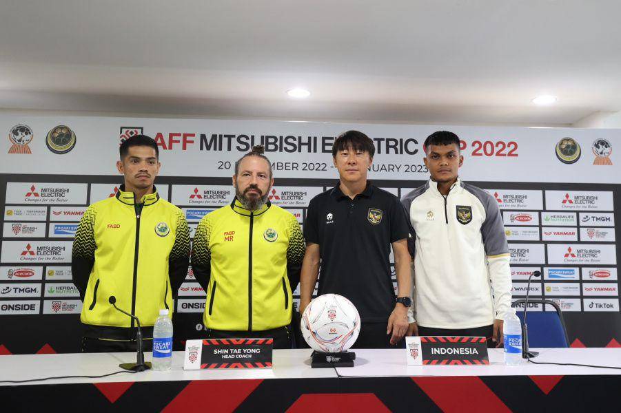 Sesi jumpa pers Indonesia vs Brunei Darussalam. (Pssi.org)