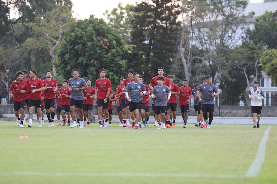 Timnas Indonesia sedang berlatih untuk menghadapi Brunei Darussalam. (Pssi.org)
