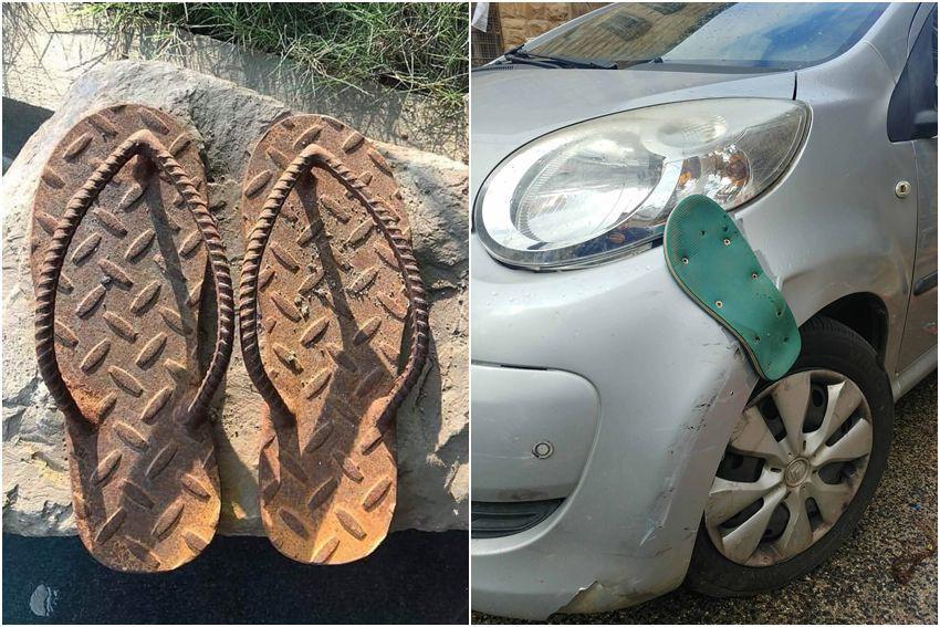 8 Modifikasi Nyentrik Sandal Jepit, Terbuat dari Besi?