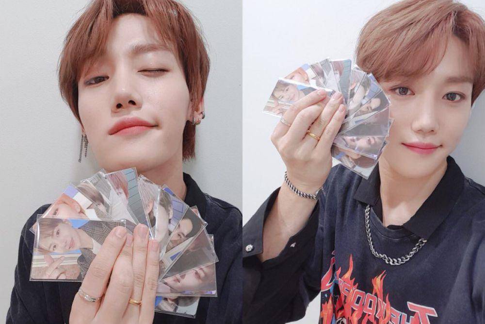 Jangjun Golden Child dengan koleksi photocard-nya (twitter.com/hi_goldenness)