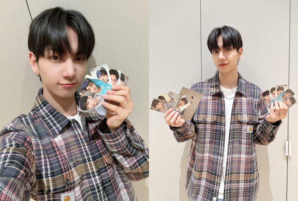 Jaehyun BOYNEXTDOOR dengan koleksi photocard-nya (twitter.com/boynextdoor_twt)