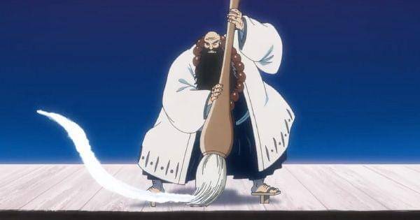 Ichibe mengeluarkan Shirafude Ichimonji ( Dok. Pierrot / Bleach: Thousand-Year Blood War )