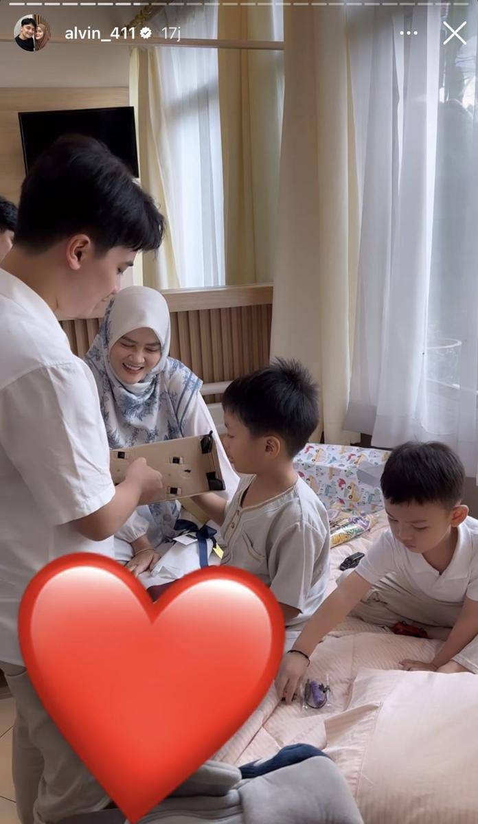 potret Alvin Faiz jenguk Yusuf disunat (Instagram.com/alvin_411)
