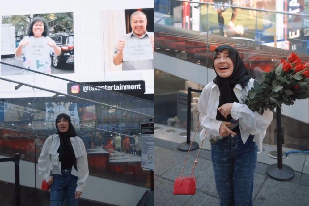 7 Momen Kejutan Ultah Shandy Purnamasari, Muncul di TVC New York