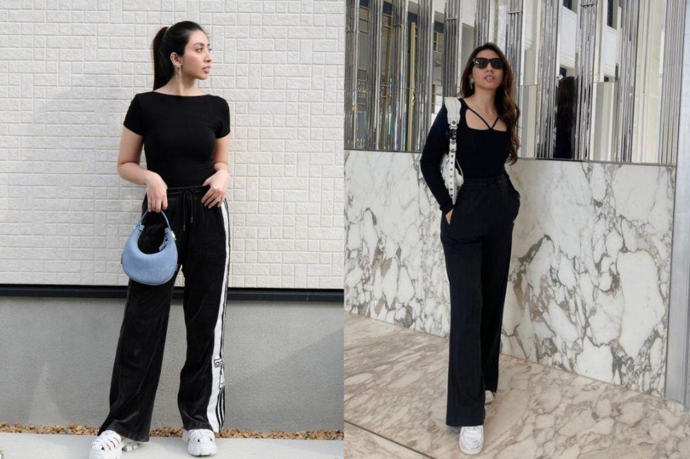 8 Inspirasi Outfit Black Mamba ala Vicky Alaydrus, Tetap Chic