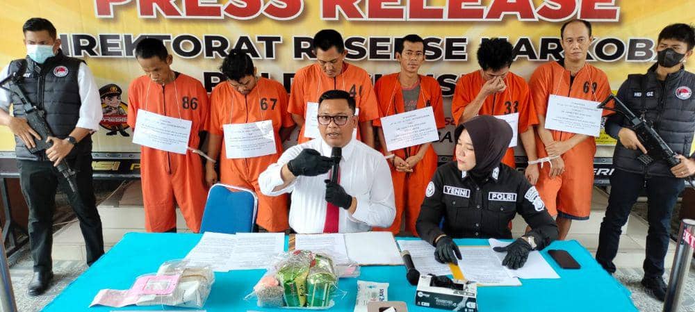 Press rilis penangkapan kurir sabu asal Medan yang libatkan anak-anak (Dok: istimewa)