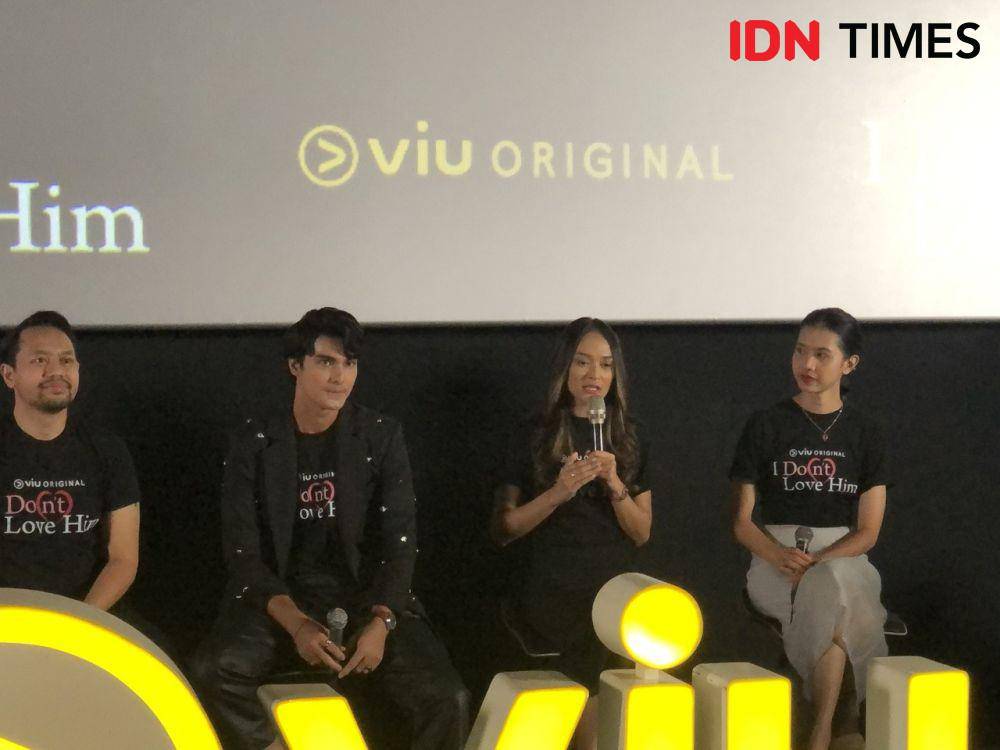 para pemain serial I Don't Love Him di konferensi pers pada Rabu (11/10/2023) (IDN Times/Elizabeth Chiquita)
