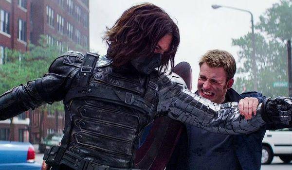 Bucky vs Captain America (dok. Marvel Studios/Captain America: The Winter Soldier)