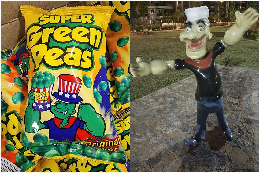 8 Objek Kocak Bertema Popeye, Malah Makan Kacang Hijau