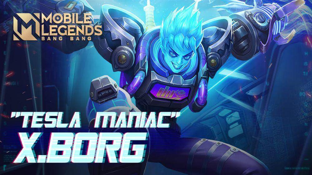 tampilan skin terbaru X-Borg Tesla Maniac (dok. Moonton/Mobile Legends)