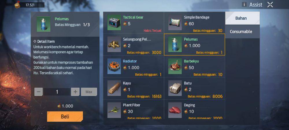 pelumas dan radiator (dok. Tencent Games/Garena Undawn)
